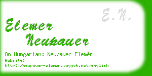 elemer neupauer business card